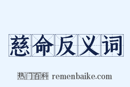 慈命反义词是什么意思的图片